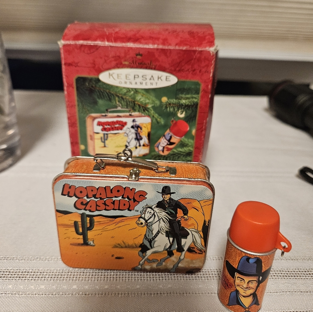 Hopalong Cassidy Lunchbox And Thermos Christmas Tree Ornament
